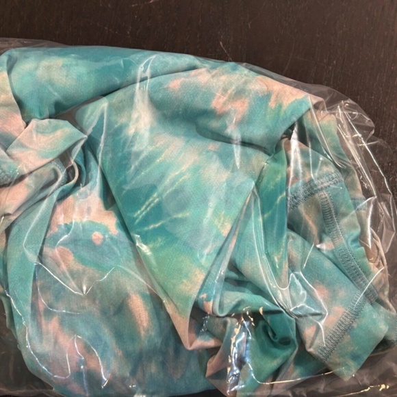 Johnny Was Calme Aqua Keys Turquoise Tie Dye/Marble One Piece Tank Swimsuit XL - Picture 4 of 8